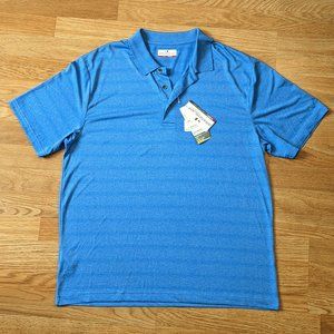 Grand Slam Golf Polo Large Blue Wicking Cool Comfort Performance Fabric NEW